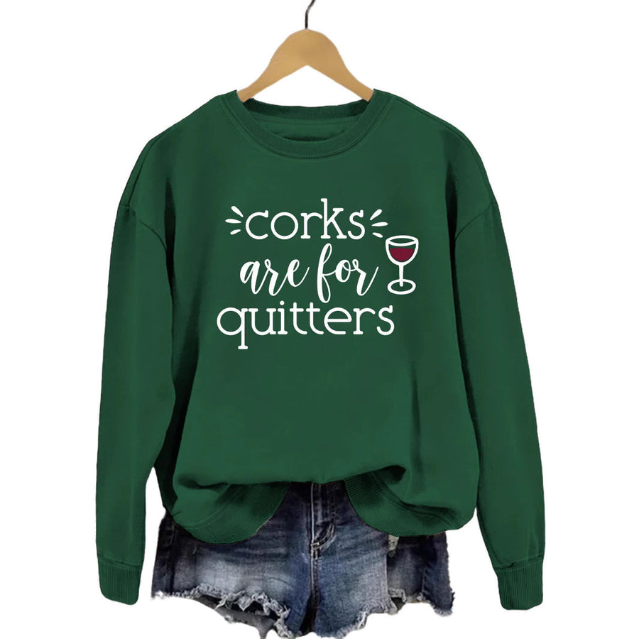 Damen Sweatshirt mit kreativem Spruch und lässigem Schnitt