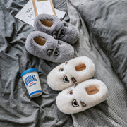 Damen Hausschuhe mit tierischem Motiv und weichem Fleece-Innenfutter