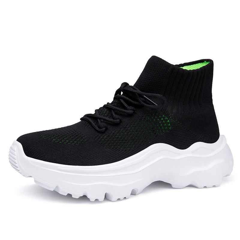 Damen Strick-Sneakers mit hohem Kragen und rutschfester Sohle