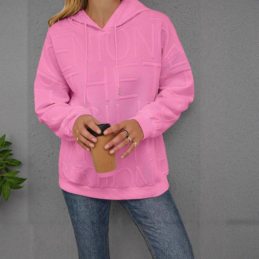 Damen Oversize Kapuzenpullover mit strukturiertem Design