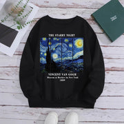 Damen Sweatshirt mit künstlerischem Van Gogh Motiv und modernem Druck