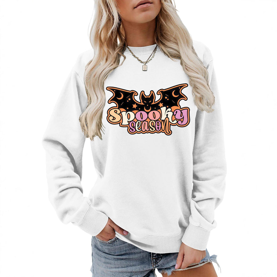 Damen Sweatshirt mit kreativem Halloween-Motiv