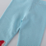 Mädchen Leggings mit buntem Schmetterlings- und Blumenapplikationen Drune