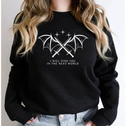 Damen Sweatshirt mit künstlerischem Grafikdesign und inspirierendem Schriftzug