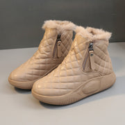 Damen Winterliche High-Top Stiefel mit Fleece-Futter und rutschfester Sohle