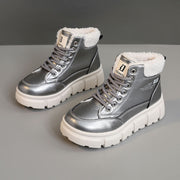 Damen High-Top Winterstiefel mit isolierendem Kunstfellfutter und rutschfester Sohle