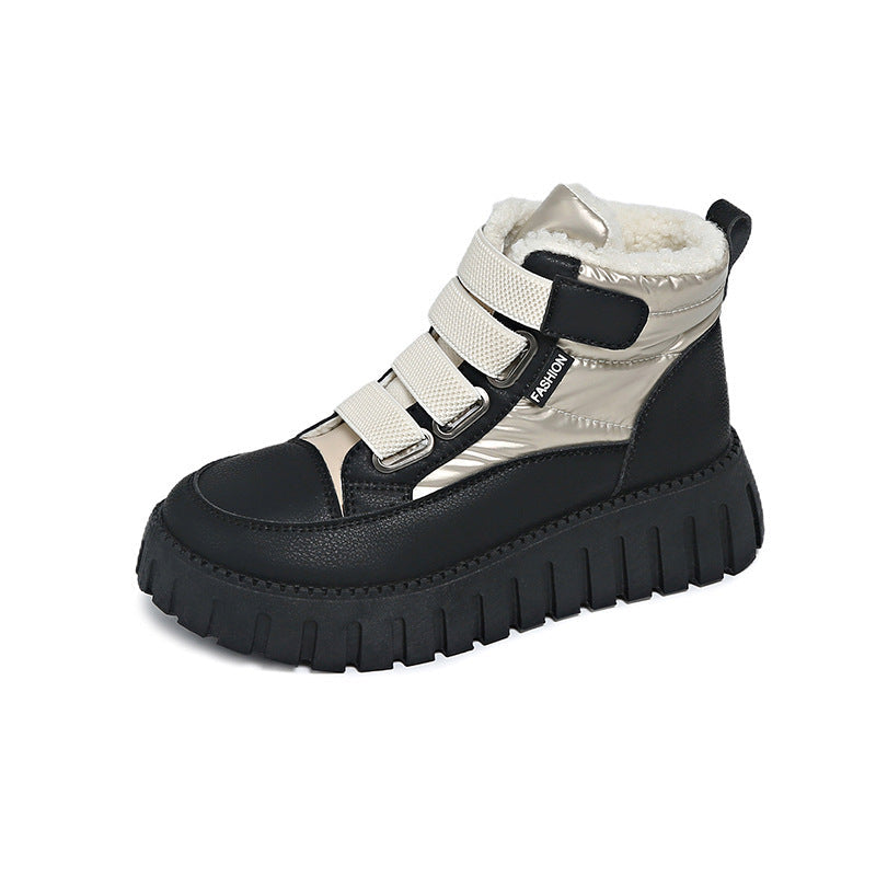 Damen Trendige Winterstiefel mit gepolsterter Innensohle und rutschfester Profilsohle