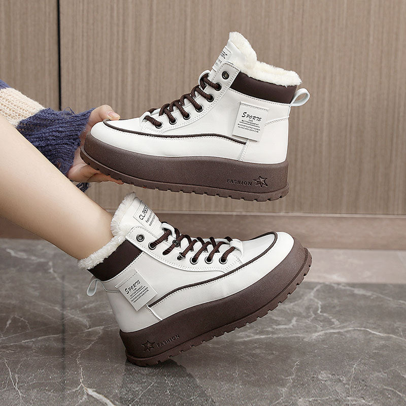 Damen Winter Boots mit dickem Fleece-Futter und rutschfester Sohle
