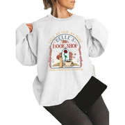 Damen Sweatshirt mit einzigartigem Buchladen-Motiv
