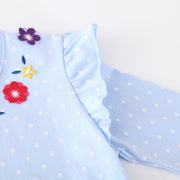 Mädchen Langarmkleid mit fröhlichen Feen-Applikationen Drune