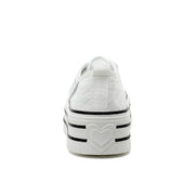 Damen Plateau-Sneaker mit modischem Textil-Obermaterial und rutschfester Sohle