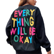 Damen Sweatshirt mit buntem Schriftzug