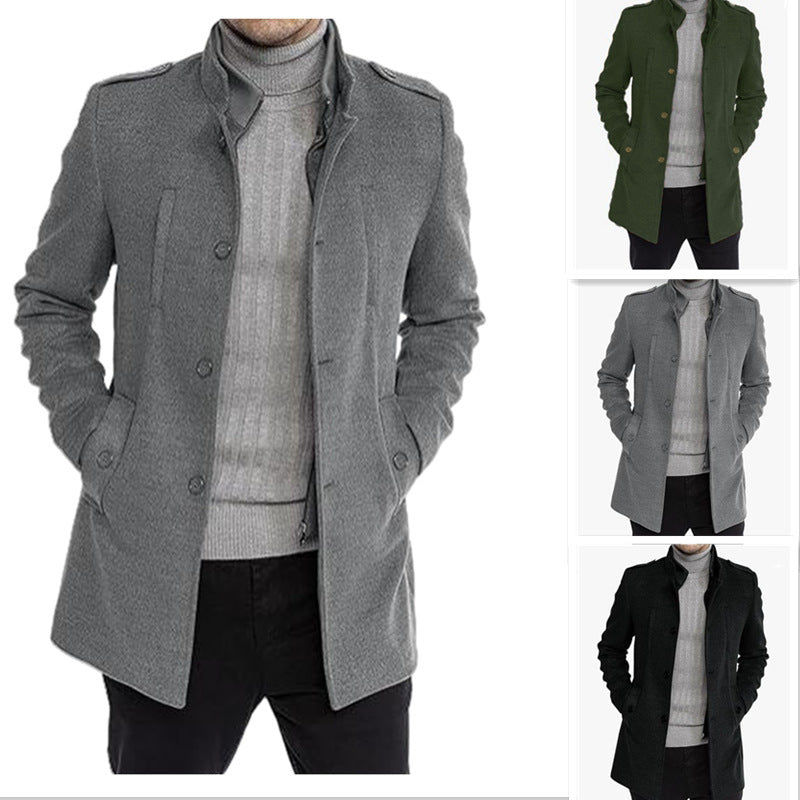 Herren eleganter multifunktionaler Langmantel Aliams