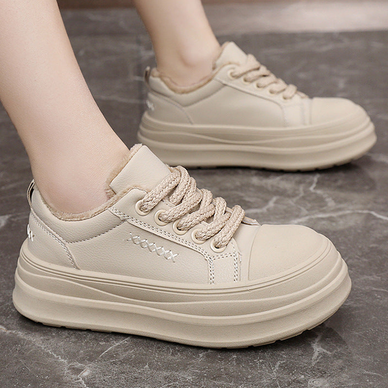 Damen Sneakers mit plüschigem Innenfutter und bequemer Dämpfung