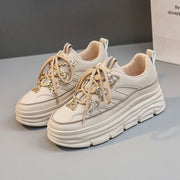 Damen Sportliche Chunky Sneakers mit Glitzer-Applikationen