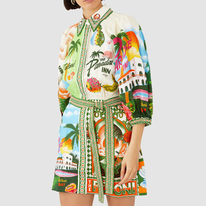 Leichtes | Bedruckter Cardigan Vielseitiges Bindekleid für dich