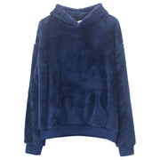 Unisex nan kuscheliger Teddy-Fleece Hoodie mit überlanger Passform und Kängurutasche Drune