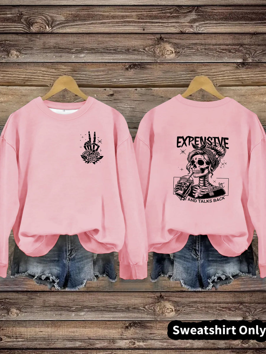 Damen Sweatshirt mit kreativem Motiv und lässigem Schnitt
