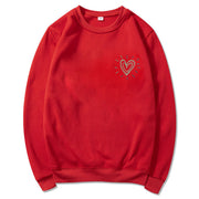 Damen Oversized Sweatshirt mit niedlichem Herzmotiv und lässigem Schnitt