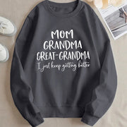 Damen Sweatshirt mit kreativem Familienaufdruck und bequemer Passform