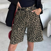 Damen Leopardenmuster Shorts Heidi-Mode