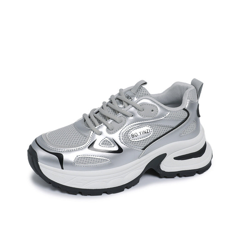 Damen Sportliche Sneakers mit atmungsaktivem Mesh-Obermaterial und stoßdämpfender Sohle