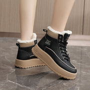 Damen Winterliche High-Top Stiefel mit warmem Innenfutter und rutschfester Sohle