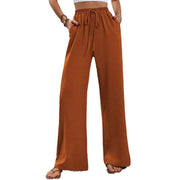 Damen Weite Sommerhose mit elastischem Bund und praktischen Seitentaschen
