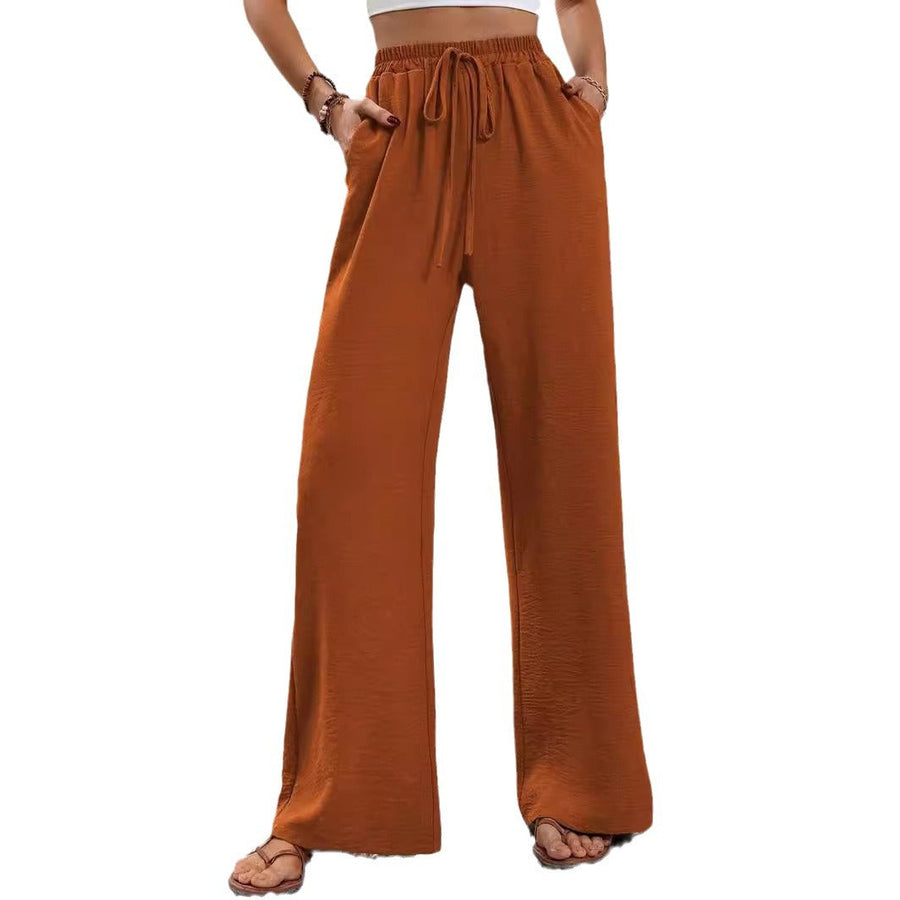 Damen Weite Sommerhose mit elastischem Bund und praktischen Seitentaschen