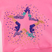 Mädchen Sweatshirt mit glitzerndem Sternenmotiv Drune