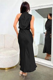 Lydia | Langes Kleid mit Halterneck