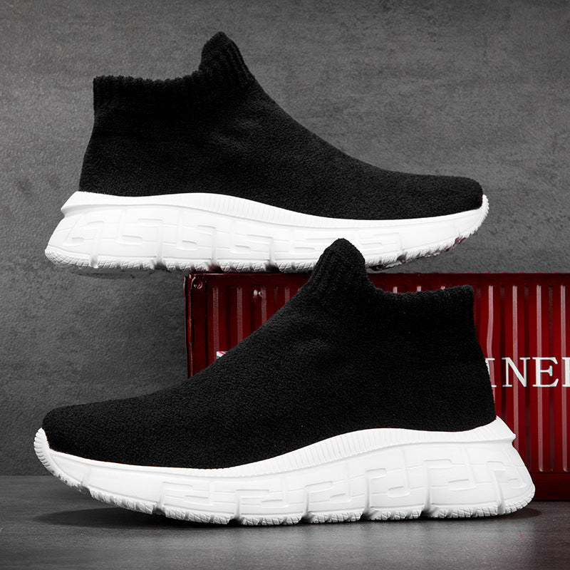 Damen Strick-Sneaker mit elastischem Knöchelabschluss