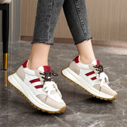 Damen Sportliche Plateau Sneakers mit atmungsaktivem Obermaterial