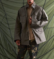 Herren multifunktionale Parkajacke mit praktischen Taschen und modernem Stehkragen Aliams