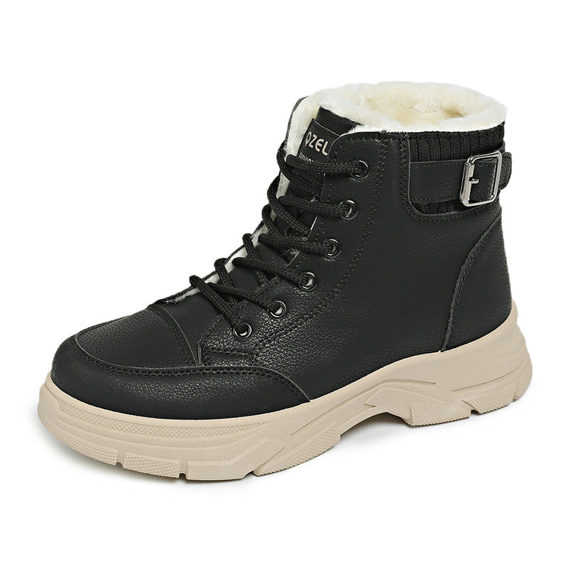 Damen Winterliche High-Top Sneaker mit weichem Fleece-Futter