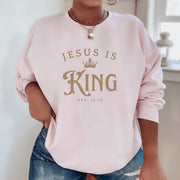 Damen Sweatshirt mit inspirierendem Schriftzug und lockerer Passform