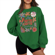 Damen Sweatshirt mit kreativem Baseball-Motiv und lässigem Schnitt