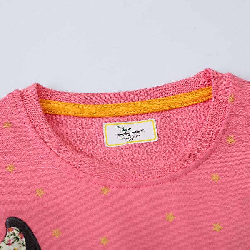 Mädchen Langarmkleid mit niedlichem Tiermotiv Drune
