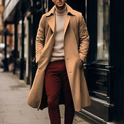 Herren eleganter Langmantel mit modernem Schnitt Aliams