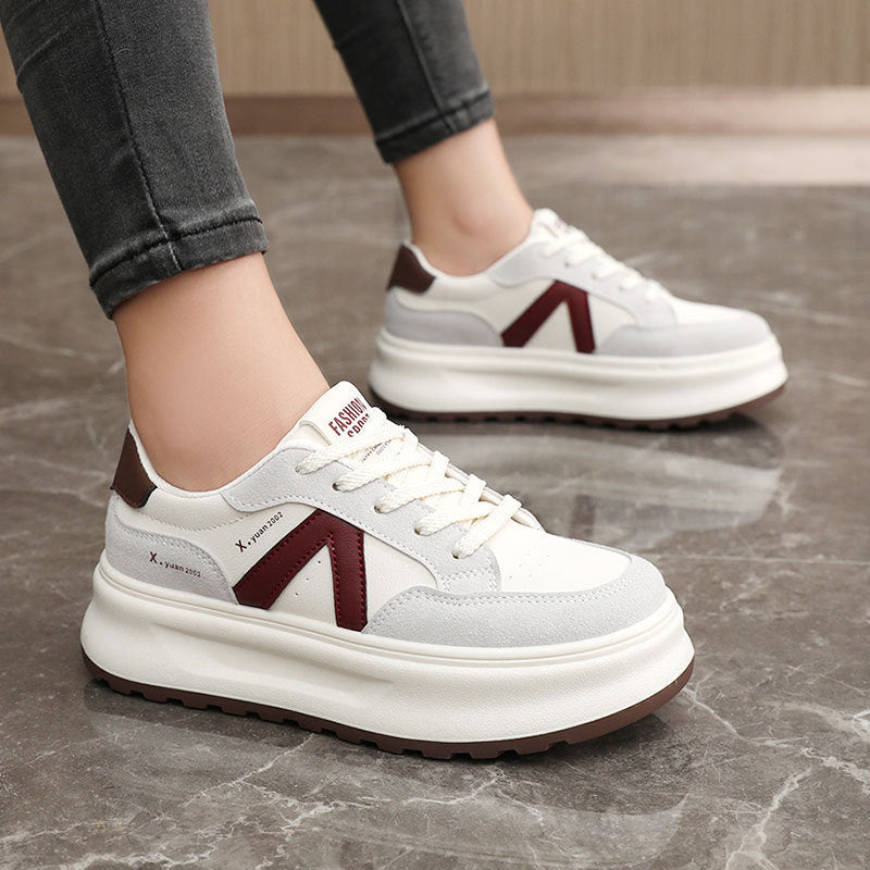 Damen modische Chunky Sneakers mit dämpfender Fußbetttechnologie