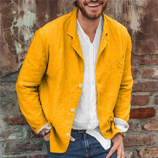 Heidi-Mode - Leichte Baumwoll- und Leinenblazer für Herren: Komfort und Stil