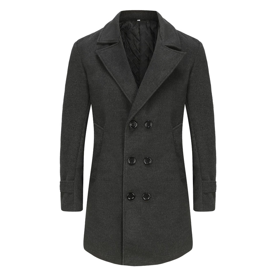 Herren eleganter doppelter Knopfmantel Aliams