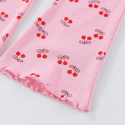 Mädchen Leggings mit fröhlichem Kirschmotiv Drune