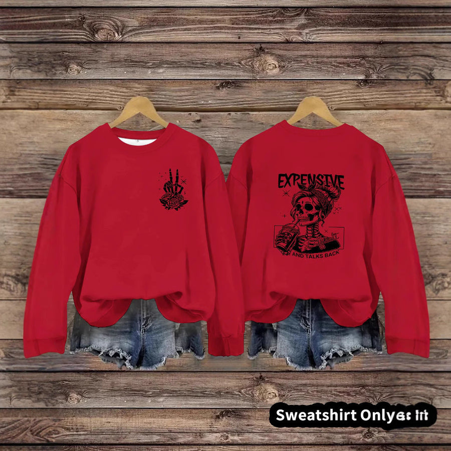 Damen Sweatshirt mit kreativem Motiv und lässigem Schnitt