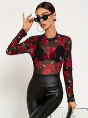 Damen Langarmshirt mit modernem abstraktem Design