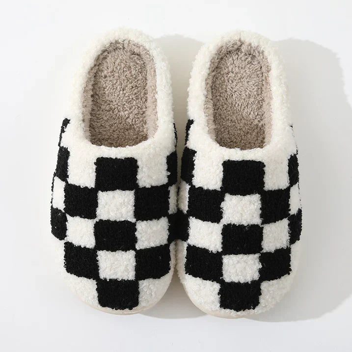 Unisex Hausschuhe Für Winter | Kariertes Muster