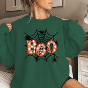 Damen Sweatshirt mit kreativem Halloween-Spinnennetzdesign