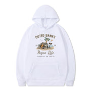 Damen Kapuzenpullover mit maritimem Design und inspirierendem Druck
