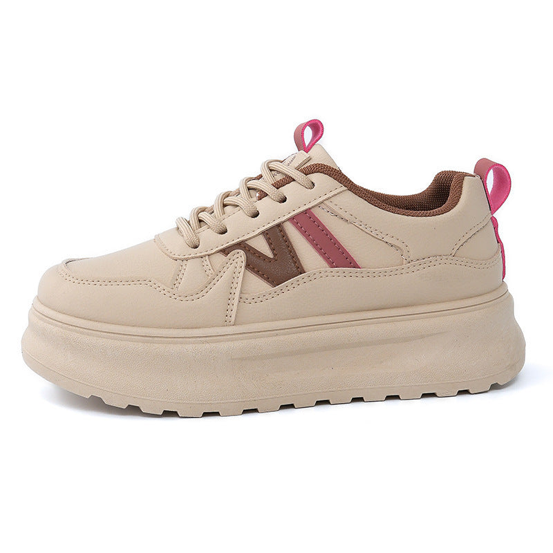Damen modische Sneaker mit plateauartiger Laufsohle und atmungsaktivem Obermaterial