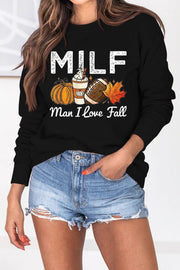 Damen Sweatshirt mit herbstlichem Essenzen-Motiv und inspirierendem Schriftzug